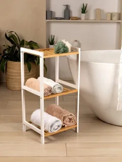 Этажерка SWENSA SWFL-2002-WHT (белый/светлое дерево) — фото 3