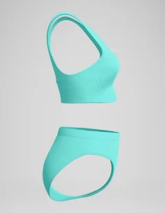 Купальник для плавания Speedo Textured Deep U-Back Bikinis 8-00387516243 (р.38, бирюзовый) — фото 8