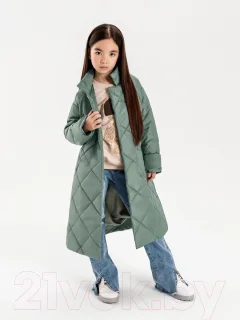 Пальто детское Amarobaby Trendy / AB-OD22-TRENDY29/39-140 (фисташковый, р.140-146) — фото 10