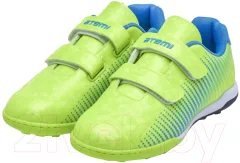 Бутсы футбольные Atemi Turf Kids SBA-006 (ярко-салатовый/синий, р-р 29) — фото 1