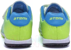 Бутсы футбольные Atemi Turf Kids SBA-006 (ярко-салатовый/синий, р-р 29) — фото 3
