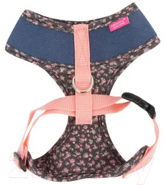 Шлея-жилетка для животных Pinkaholic Vafara / NARA-HA7323-DG-L (джинс/коричневый кант) — фото 2