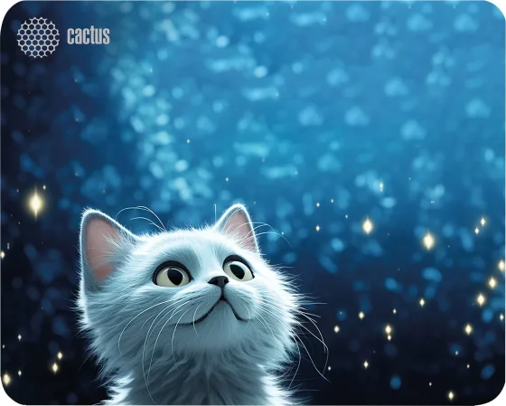Коврик для мыши Cactus White Cat CS-MPC-D11M